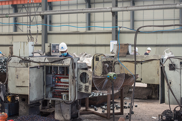 自贡网架配件-锥头加工车间